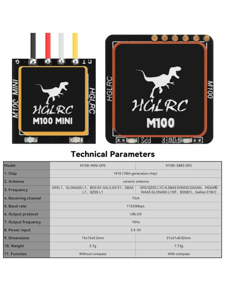 Módulo GPS M100 Mini y M100-5883 MakerHawk para Drones Módulo GPS M100 Mini y M100-5883 MakerHawk para Drones