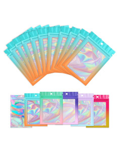 Bolsas Mylar Holográficas FUNFERY 100 Unidades 6.9x9.9 cm