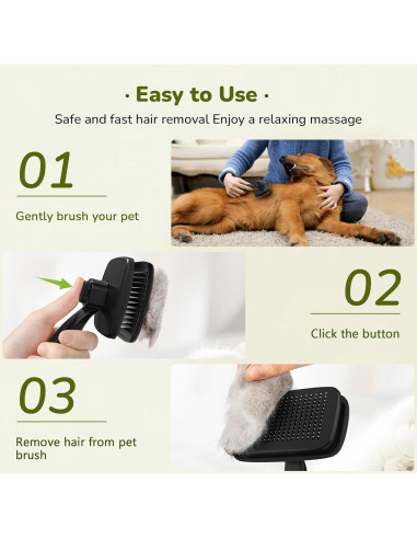 Cepillo Autolimpiante Pecute para Perros y Gatos - 17x11.9cm