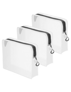 Bolsas de Viaje Transparentes Qbily 3 Pack Impermeables 18x22cm