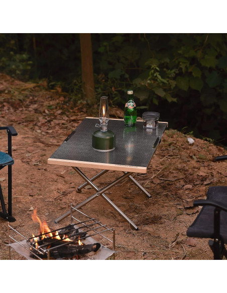 Mesa Lateral de Camping Plegable Acero Inoxidable T-380 Mesa Lateral de Camping Plegable Acero Inoxidable T-380