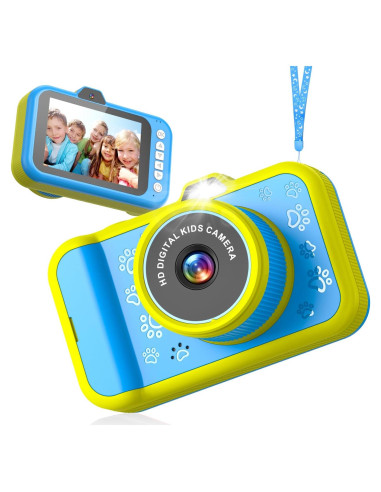 Cámara Digital para Niños Usteetic M9 48MP 3.5" Pantalla Azul