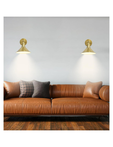 Aplique de Pared LED Franing Dorado con Control Remoto - 2 Unidades Aplique de Pared LED Franing Dorado con Control Remoto - 2 Unidades