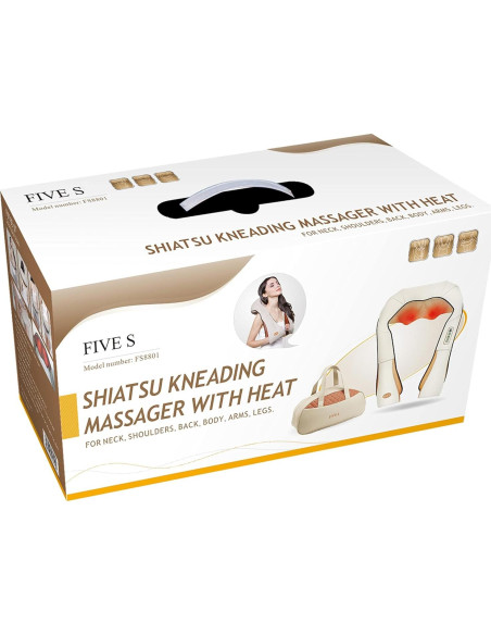 Masajeador Shiatsu FS8801 con Calor para Cuello y Espalda Masajeador Shiatsu FS8801 con Calor para Cuello y Espalda