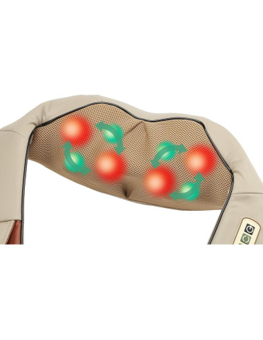 Masajeador Shiatsu FS8801 con Calor para Cuello y Espalda
