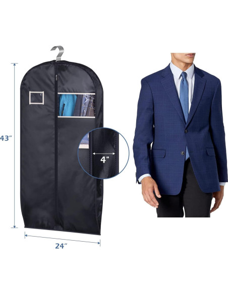 Saco de Traje Impermeable SLEEPING LAMB 109 cm Negro Saco de Traje Impermeable SLEEPING LAMB 109 cm Negro