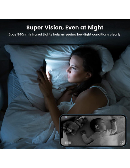 Cámara WiFi 2K Galayou G7 con Visión Nocturna y Audio Cámara WiFi 2K Galayou G7 con Visión Nocturna y Audio