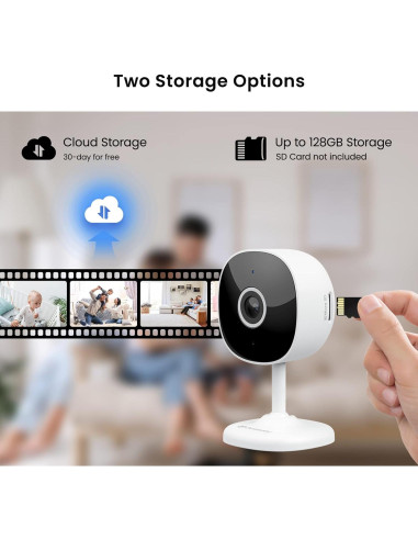 Cámara WiFi 2K Galayou G7 con Visión Nocturna y Audio