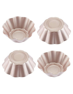 Molde para Pudding CHEFMADE 4Pcs 7.9cm Antiadherente Oro