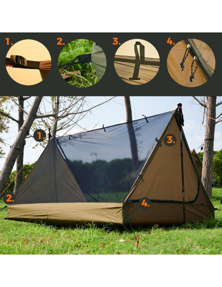 Carpa de Malla Onewind TENT-INNER-TARP para 2 Personas Carpa de Malla Onewind TENT-INNER-TARP para 2 Personas
