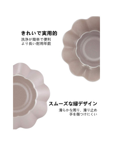 Molde para Pudding CHEFMADE 4Pcs 7.9cm Antiadherente Oro