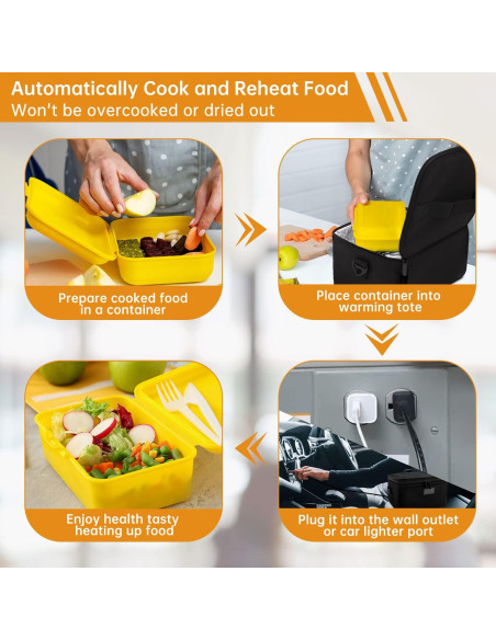 Horno Portátil Aotto 3-en-1 Calentador de Comida 110V Negro Horno Portátil Aotto 3-en-1 Calentador de Comida 110V Negro