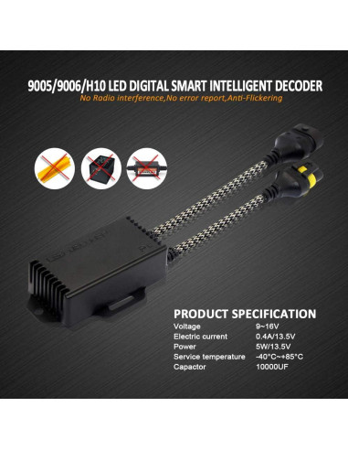 Decodificadores LED Canbus D-Lumina 9005/9006/H10 - Paquete de 2