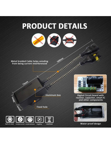 Decodificadores LED Canbus D-Lumina 9005/9006/H10 - Paquete de 2