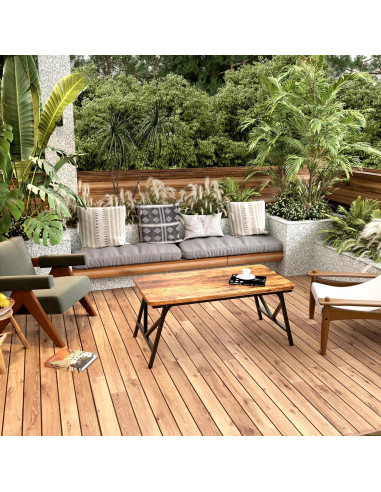 Mesa de café plegable QUERNA ZDZ80A1 80x40 cm sin ensamblaje