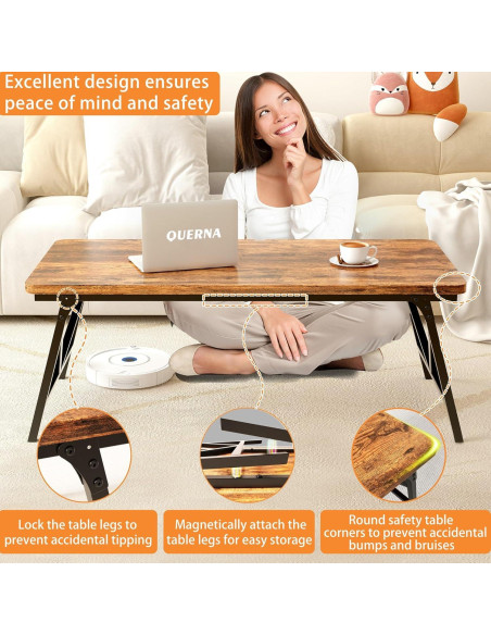 Mesa de café plegable QUERNA ZDZ80A1 80x40 cm sin ensamblaje Mesa de café plegable QUERNA ZDZ80A1 80x40 cm sin ensamblaje