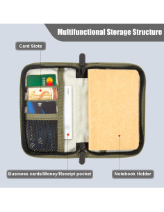 Cubierta de cuadernos Baizoy EDC Lona Encerada Verde Militar 2