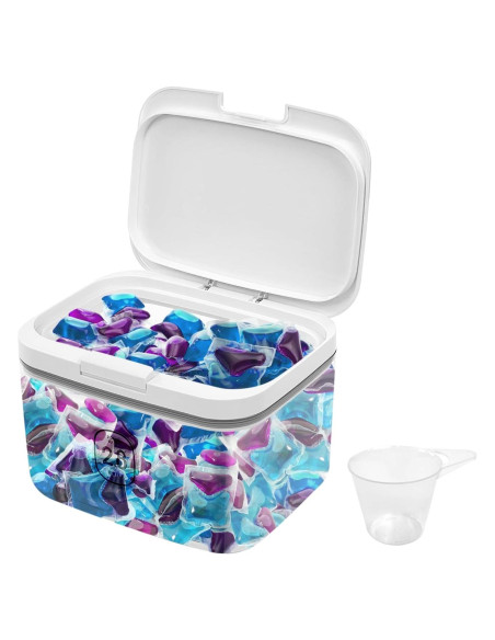 Contenedor de cápsulas de lavandería YEXEXINM 2.8L con tapa Contenedor de cápsulas de lavandería YEXEXINM 2.8L con tapa