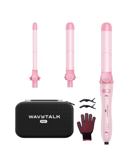 Rizador de Cabello Automático Wavytalk Curlmaker Pro Rosa 3 Barriles Rizador de Cabello Automático Wavytalk Curlmaker Pro Rosa 3 Barriles