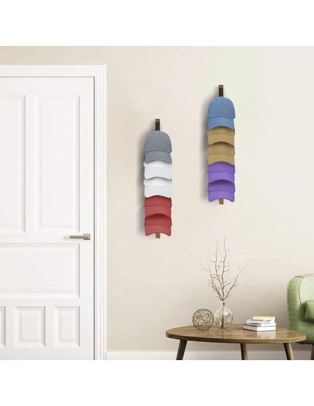 Perchero de Pared Bessny para Gorras de Béisbol 2 Piezas Perchero de Pared Bessny para Gorras de Béisbol 2 Piezas