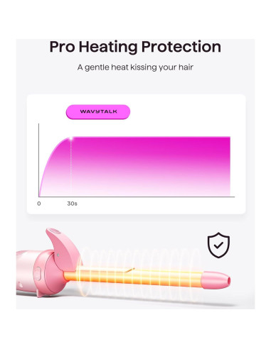 Rizador de Cabello Automático Wavytalk Curlmaker Pro Rosa 3 Barriles