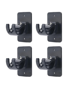 4 Clips Adhesivos para Varillas de Cortina SYJ - 40mm, Negro