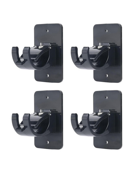 4 Clips Adhesivos para Varillas de Cortina SYJ - 40mm, Negro 4 Clips Adhesivos para Varillas de Cortina SYJ - 40mm, Negro