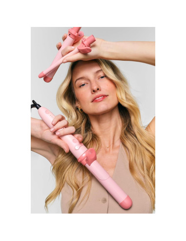 Rizador de Cabello Automático Wavytalk Curlmaker Pro Rosa 3 Barriles