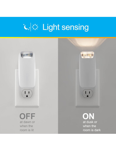 Luz Nocturna de Fallo de Energía GE 37373 Recargable Blanca