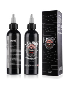 Tinta de Tatuaje Negra HAWINK 120ml - Pigmento Profesional 2