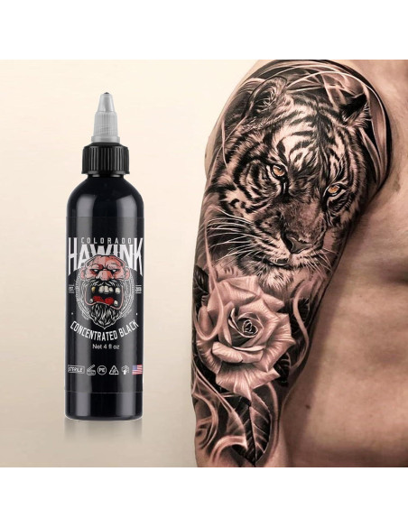 Tinta de Tatuaje Negra HAWINK 120ml - Pigmento Profesional Tinta de Tatuaje Negra HAWINK 120ml - Pigmento Profesional