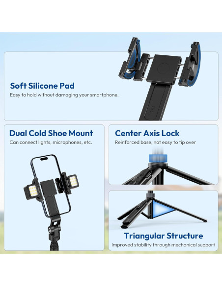 Trípode Magnético ULANZI TT88 para Teléfono 145 cm Negro Trípode Magnético ULANZI TT88 para Teléfono 145 cm Negro
