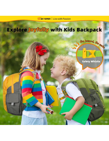 Mochila SKYSPER para Niños 10L Amarilla - Senderismo y Escuela