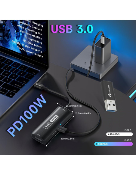 Tarjeta de Captura de Video Guermok Z71G HDMI 1080P 60FPS Tarjeta de Captura de Video Guermok Z71G HDMI 1080P 60FPS