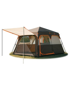 Carpa Instantánea KTT para 6-8 Personas, Impermeable, 2 Habitaciones