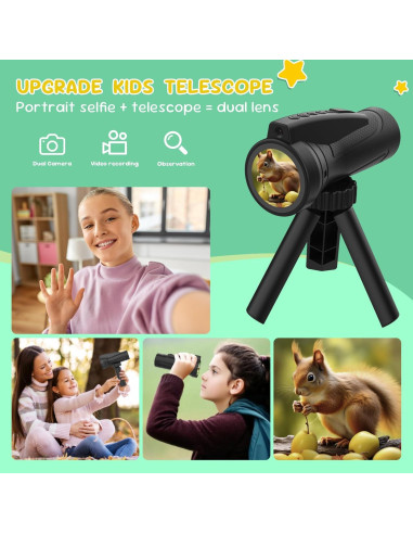 Telescopio Digital para Niños MaxMango F3 - 32GB, Negro