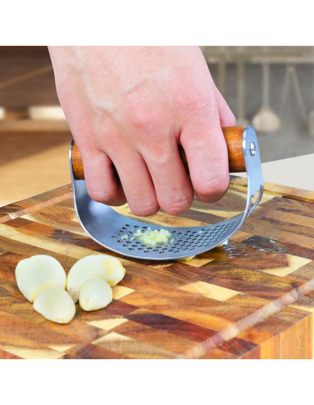 Prensa de Ajo Acero Inoxidable Auyeetek Ergonómica 108g Prensa de Ajo Acero Inoxidable Auyeetek Ergonómica 108g