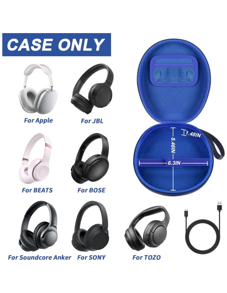 Estuche Universal Comecase para Auriculares Inalámbricos Azul Estuche Universal Comecase para Auriculares Inalámbricos Azul