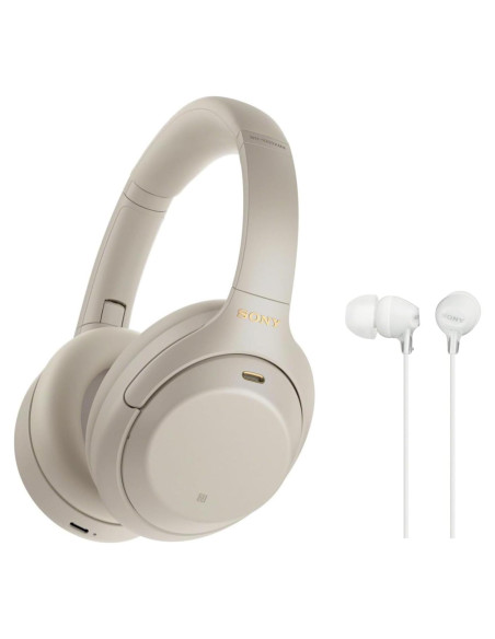 Auriculares Inalámbricos Sony WH-1000XM4 con Cancelación de Ruido y Auriculares In-Ear MDR-EX15LP Auriculares Inalámbricos Sony WH-1000XM4 con Cancelación de Ruido y Auriculares In-Ear MDR-EX15LP