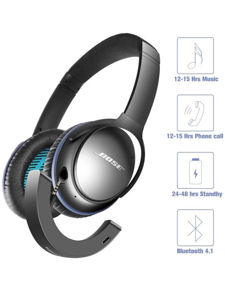Adaptador Bluetooth Tranesca para Auriculares Bose QC25 - Inalámbrico Adaptador Bluetooth Tranesca para Auriculares Bose QC25 - Inalámbrico
