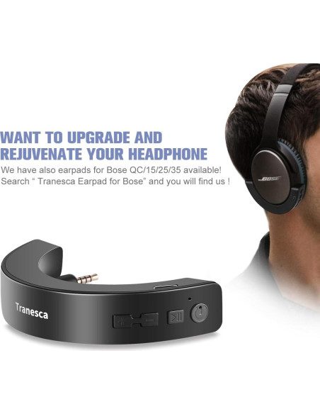 Adaptador Bluetooth Tranesca para Auriculares Bose QC25 - Inalámbrico Adaptador Bluetooth Tranesca para Auriculares Bose QC25 - Inalámbrico