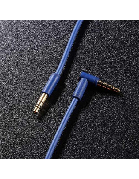Cable de Audio 3.5mm Xivip con Micrófono y Control Remoto 1.4m Azul Cable de Audio 3.5mm Xivip con Micrófono y Control Remoto 1.4m Azul