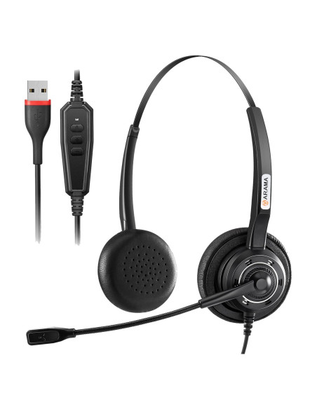 Auricular USB Arama A200USB con micrófono cancelador de ruido Auricular USB Arama A200USB con micrófono cancelador de ruido