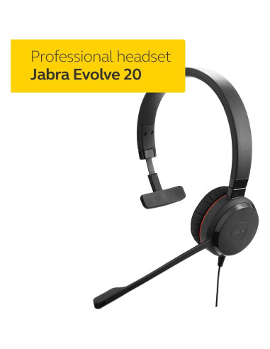 Auricular Jabra Evolve 20SE UC Mono con Cable para PC