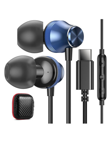 Auriculares USB C iMangoo 0629 para iPhone y Samsung - Azul