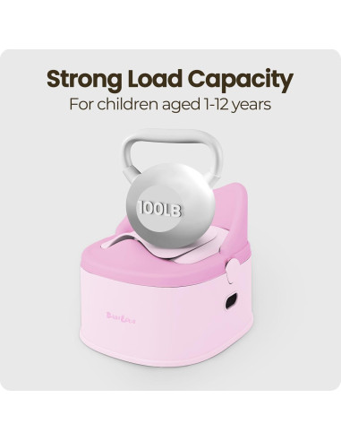 Entrenador de Baño 3 en 1 Babilous Rosa - Asiento y Escalón
