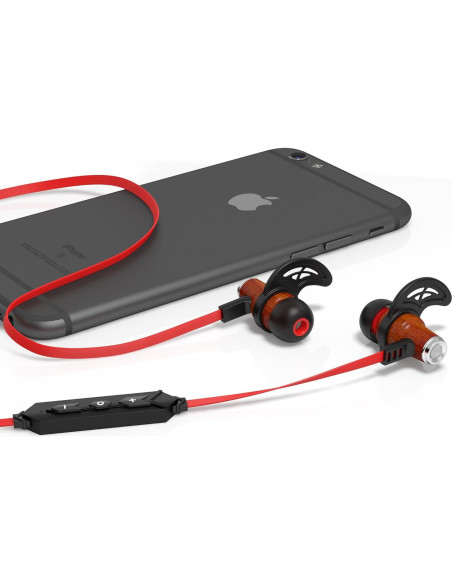 Auriculares In-Ear Inalámbricos Symphonized NRG de Madera Roja Auriculares In-Ear Inalámbricos Symphonized NRG de Madera Roja