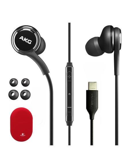 Auriculares In-Ear Samsung AKG USB Tipo C con Micrófono y Funda Auriculares In-Ear Samsung AKG USB Tipo C con Micrófono y Funda