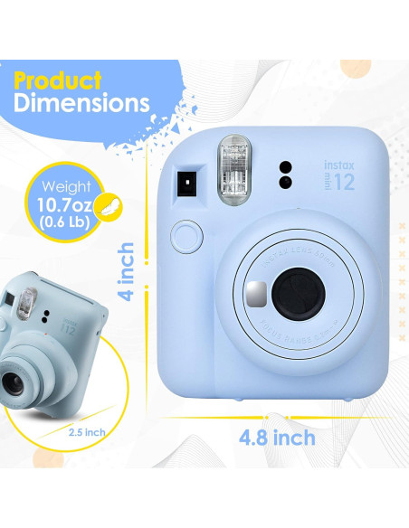 Cámara Fujifilm Instax Mini 12 Rosa + Película 60 Hojas Cámara Fujifilm Instax Mini 12 Rosa + Película 60 Hojas