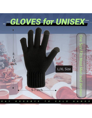 Guantes Térmicos USB Eskood para Invierno - Talla Única, Negro